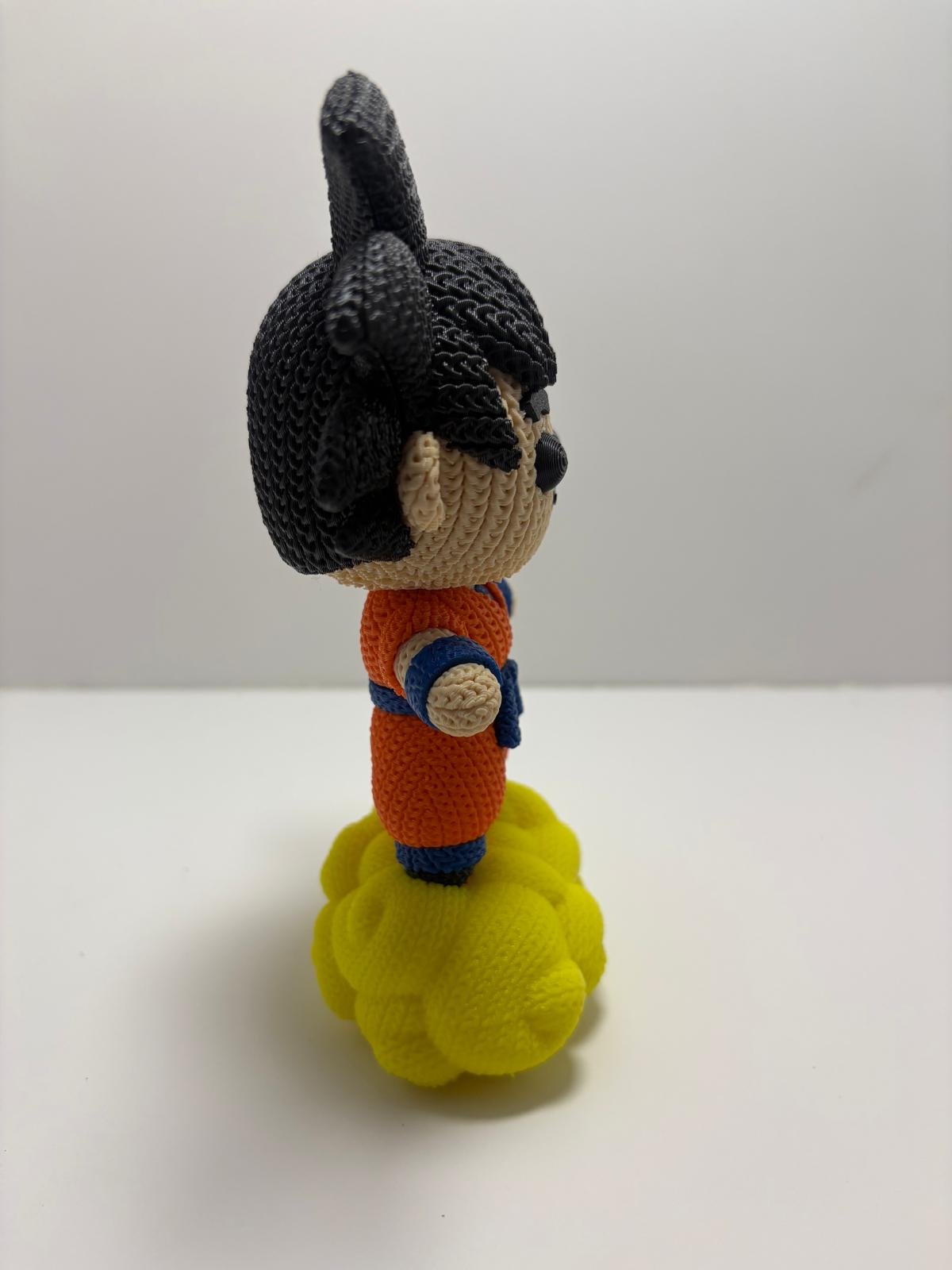Figura Goku Impresa en 3D Estilo Crochet - CreaLuDe3D