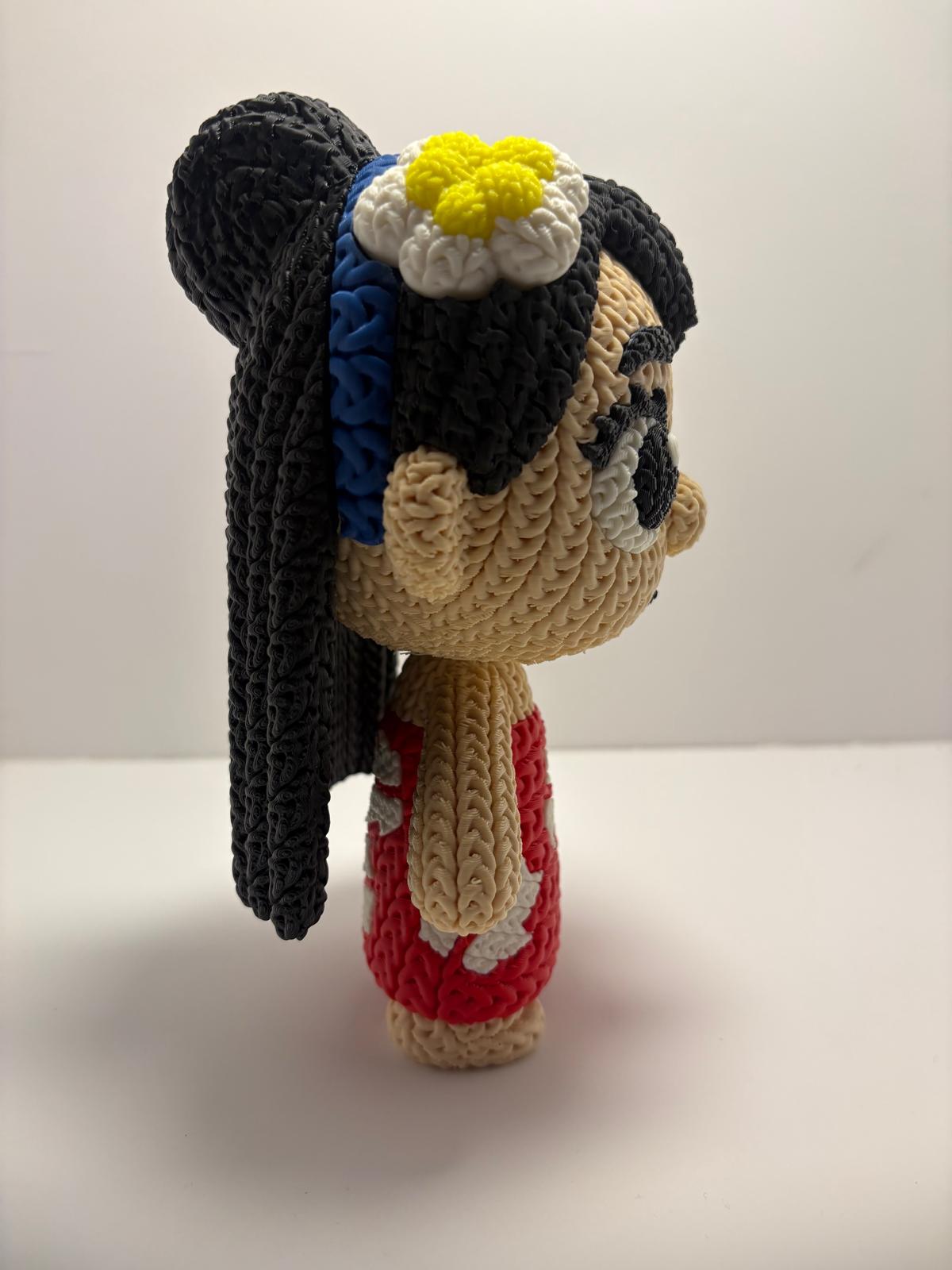Figura Lilo Impresa en 3D Estilo Crochet