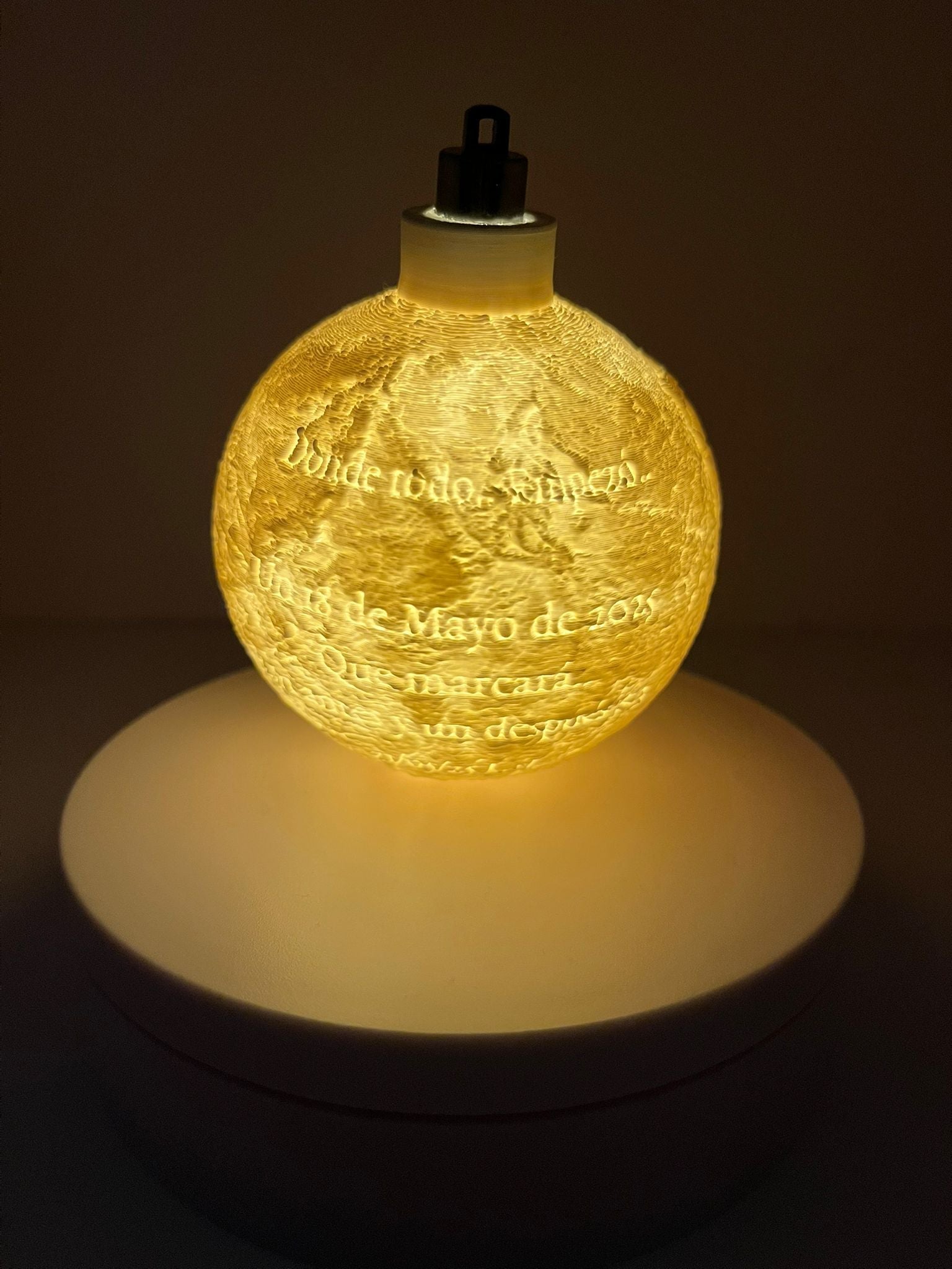 Bola de Navidad Litophania Impresa 3D Personalizada - CreaLuDe3D