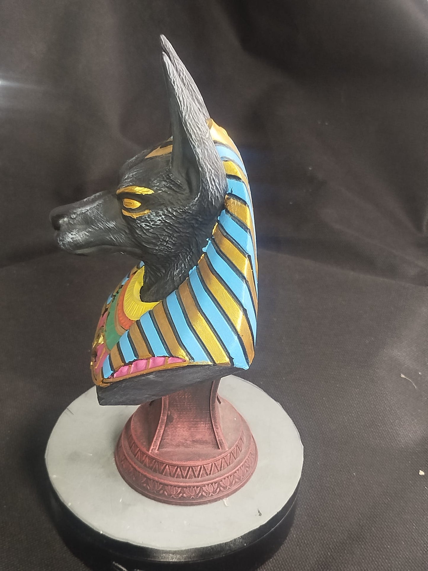 Busto de Anubis Full Color en Resina | 25 cm | Edición Coleccionista - CreaLuDe3D