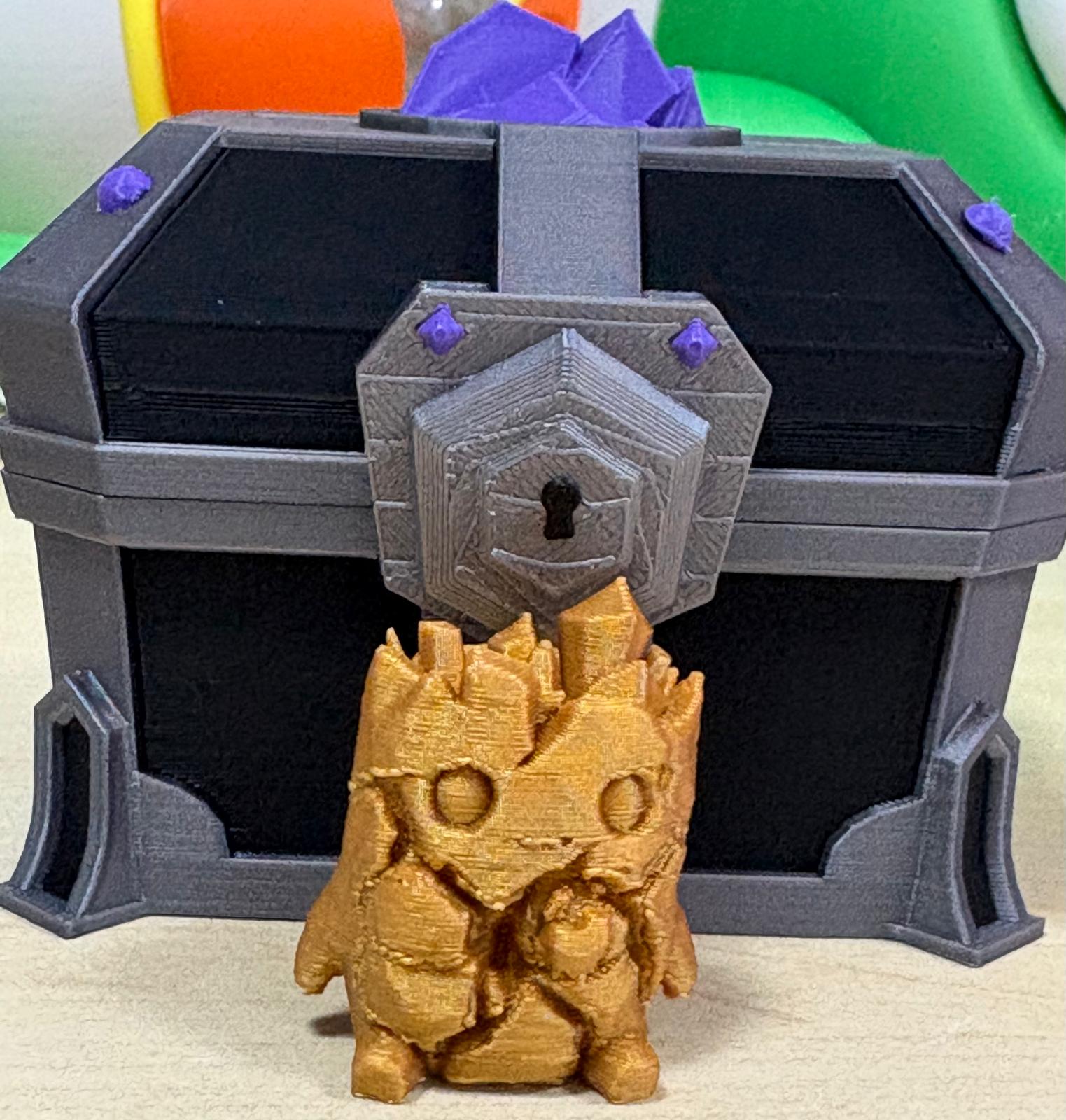 Espíritu del Punto Cero de Oro | Figura Fortnite Impresa en 3D - CreaLuDe3D