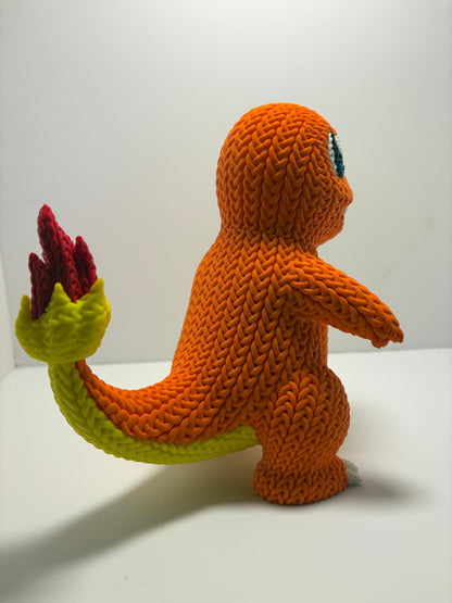 Figura Charmander Impresa en 3D Estilo Crochet - CreaLuDe3D