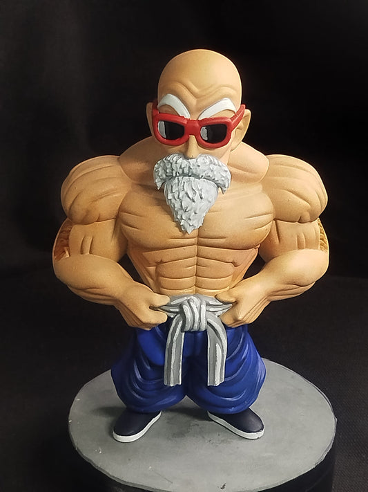 Figura de Maestro Roshi en Resina con Vitrina Incluida | 20 cm | Coleccionable de Dragon Ball Z - CreaLuDe3D