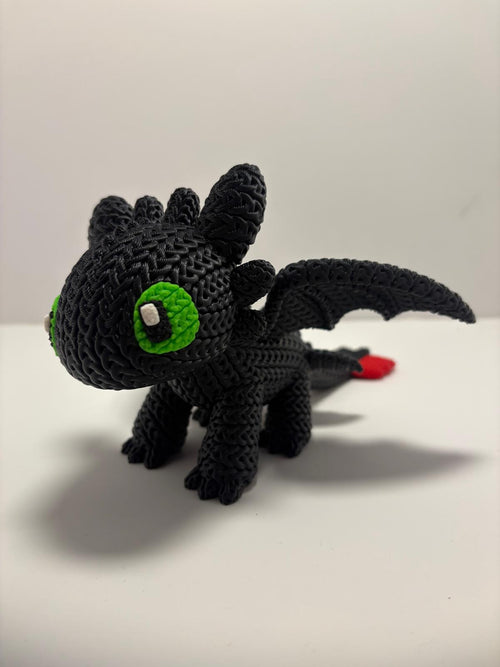 Figura Desdentado Impresa en 3D Estilo Crochet - CreaLuDe3D