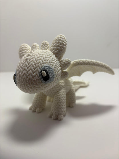 Figura Furia Luminosa Impresa en 3D Estilo Crochet - CreaLuDe3D