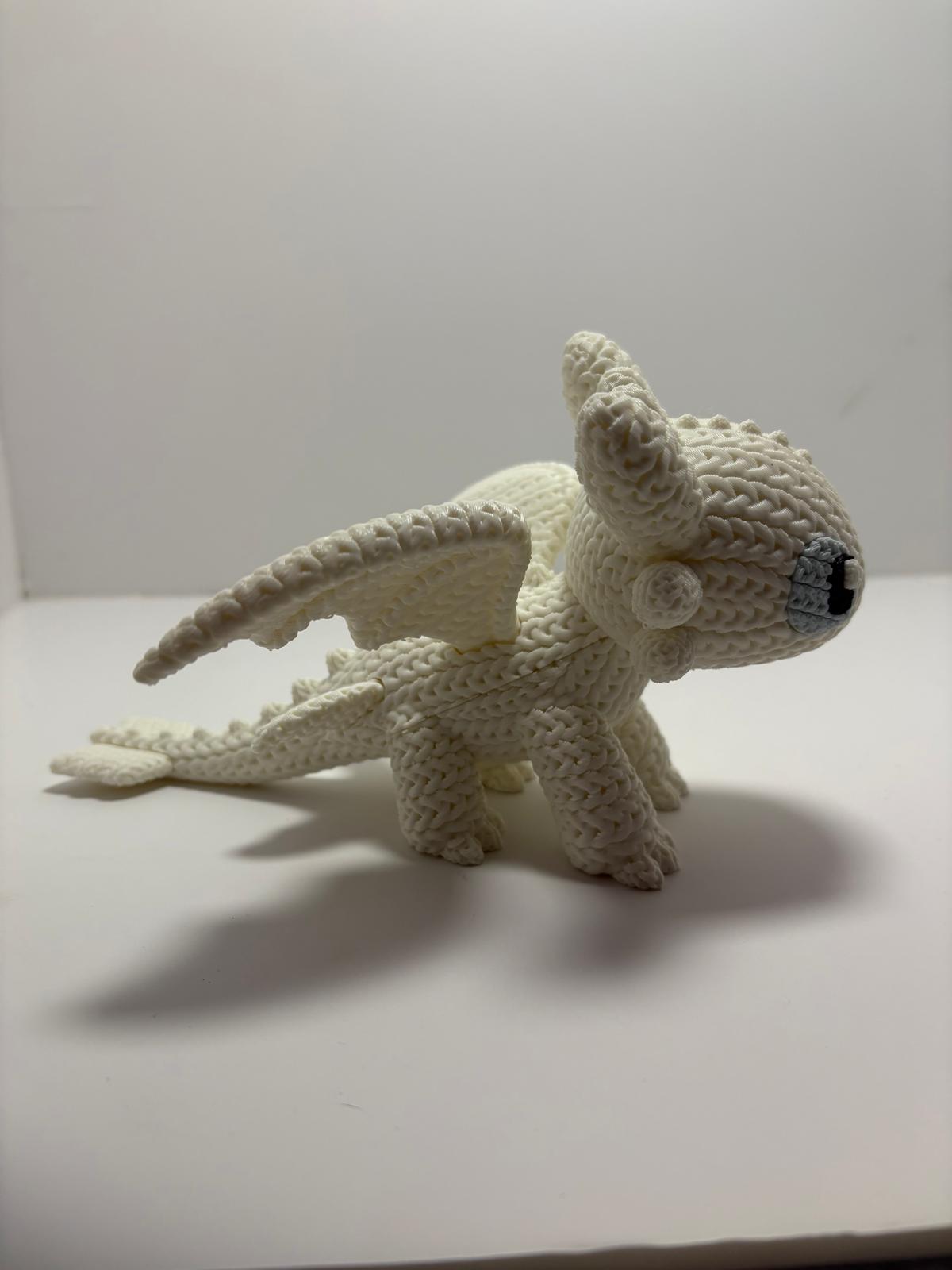 Figura Furia Luminosa Impresa en 3D Estilo Crochet - CreaLuDe3D