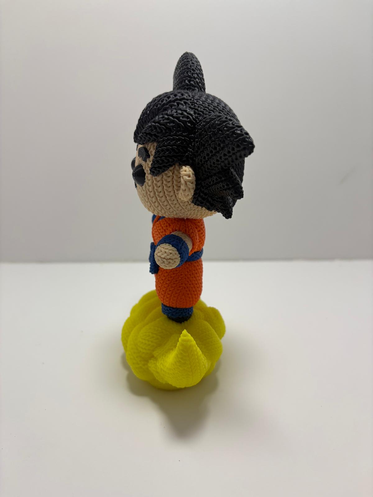 Figura Goku Impresa en 3D Estilo Crochet - CreaLuDe3D