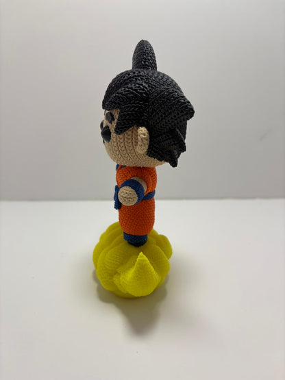 Figura Goku Impresa en 3D Estilo Crochet - CreaLuDe3D