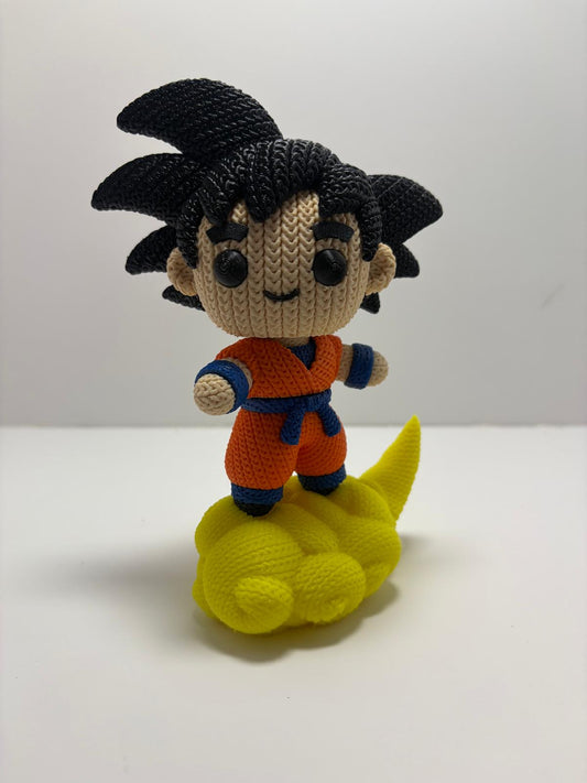 Figura Goku Impresa en 3D Estilo Crochet - CreaLuDe3D