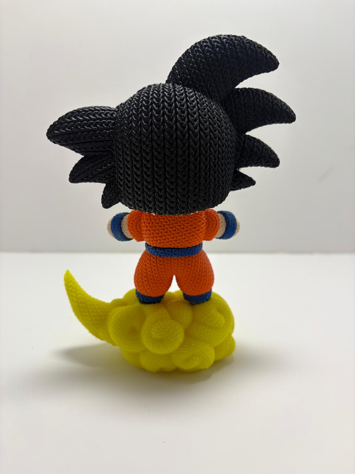 Figura Goku Impresa en 3D Estilo Crochet - CreaLuDe3D