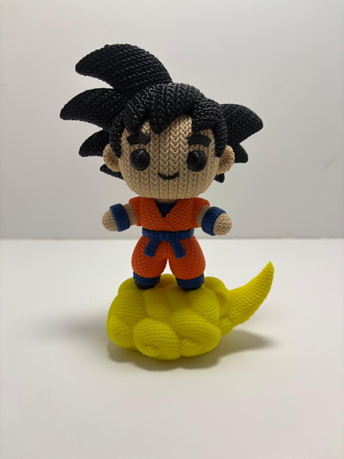 Figura Goku Impresa en 3D Estilo Crochet - CreaLuDe3D