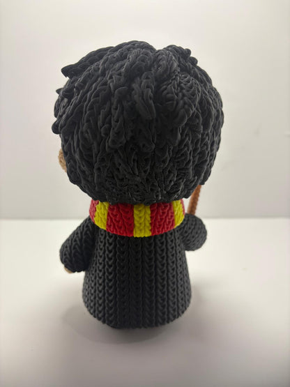 Figura Harry Potter Impresa en 3D Estilo Crochet - CreaLuDe3D