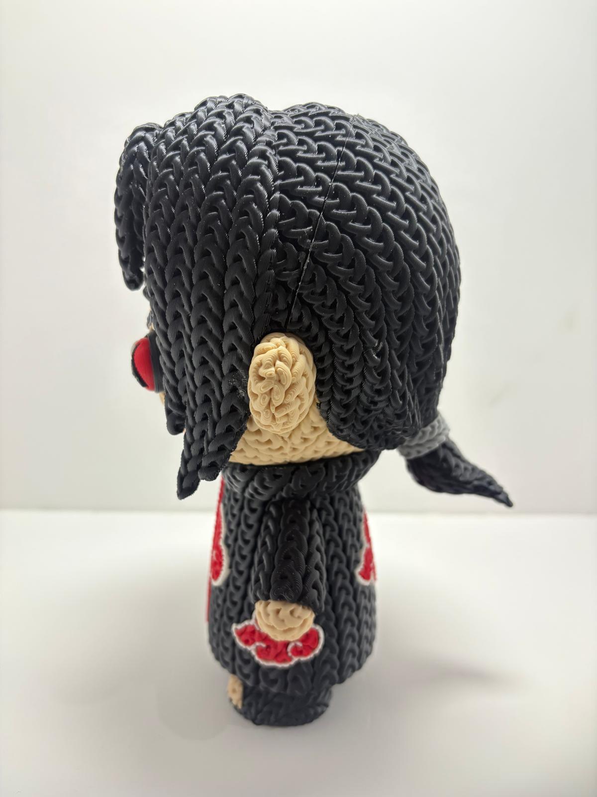 Figura Itachi Sharingan Naruto Impresa en 3D Estilo Crochet - CreaLuDe3D