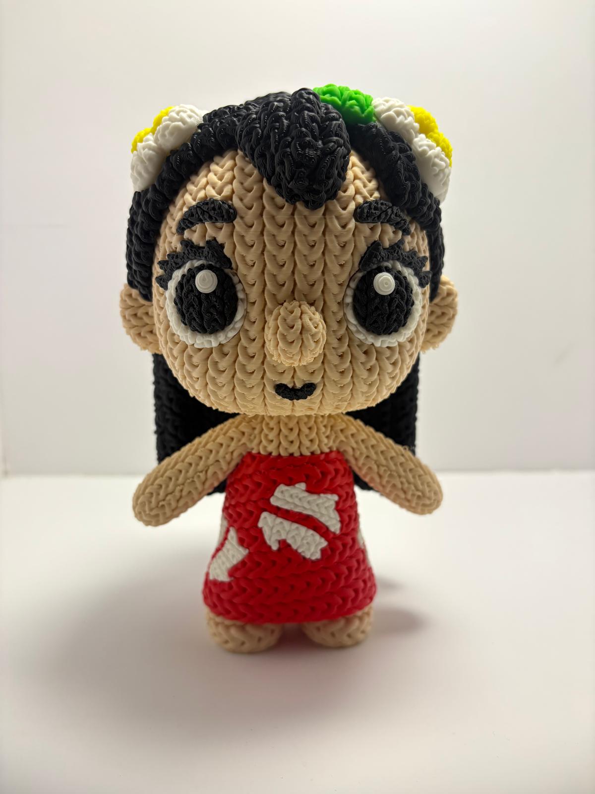 Figura Lilo Impresa en 3D Estilo Crochet - CreaLuDe3D