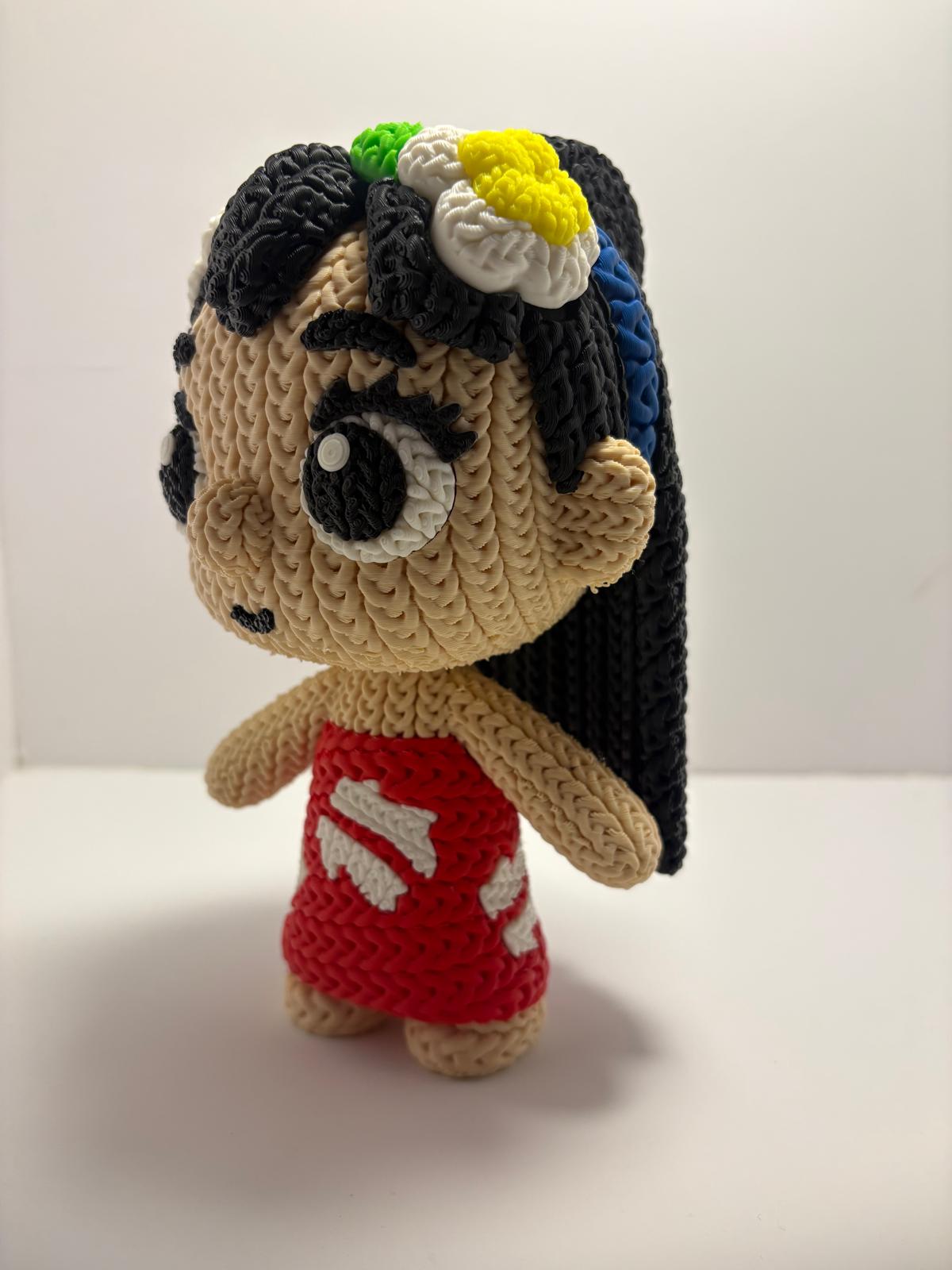 Figura Lilo Impresa en 3D Estilo Crochet - CreaLuDe3D