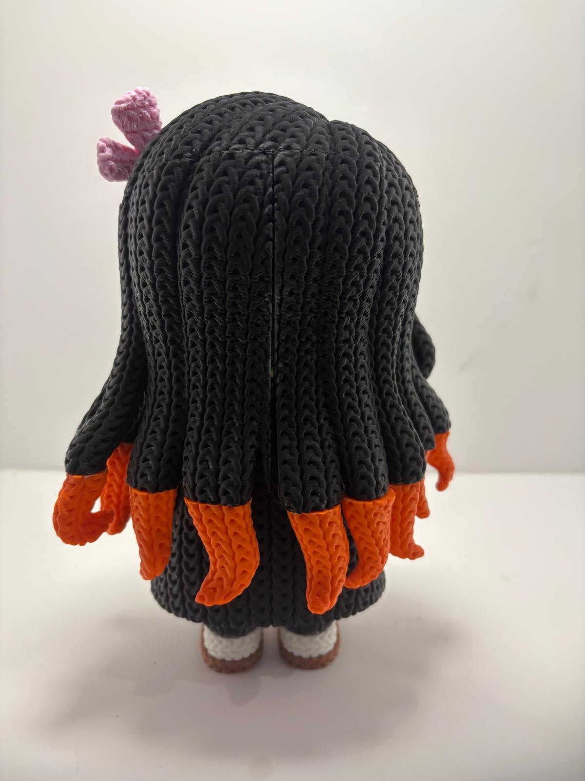 Figura Nezuko Impresa en 3D Estilo Crochet - CreaLuDe3D