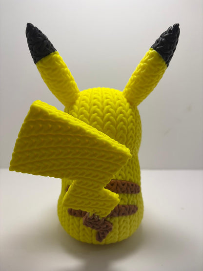 Figura Pikachu Impresa en 3D Estilo Crochet - CreaLuDe3D