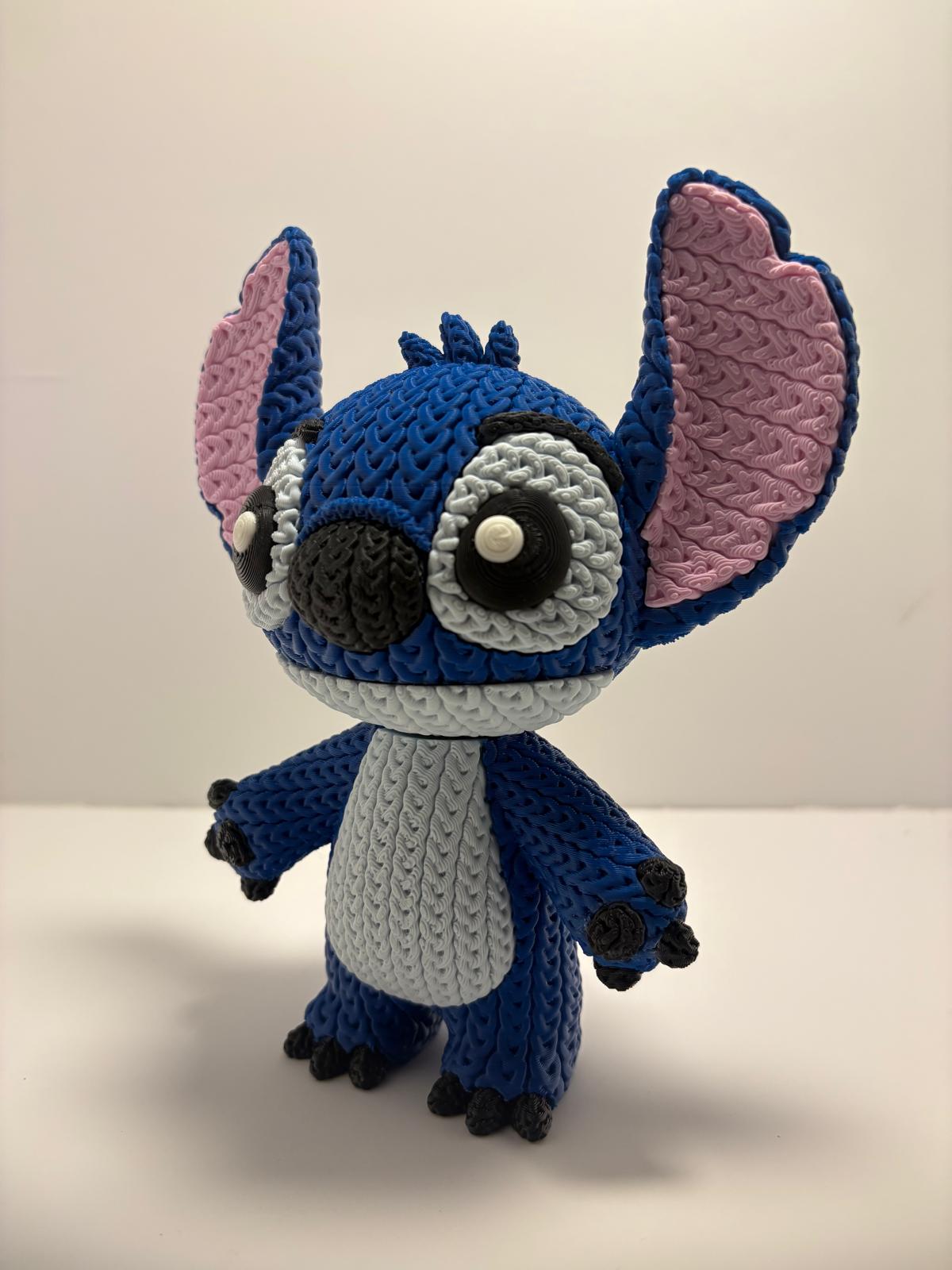 Figura Stitch Impresa en 3D Estilo Crochet - CreaLuDe3D