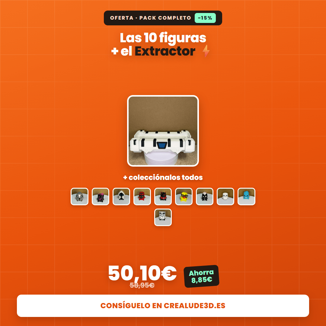 Pack Completo Fortnite | 10 Espíritus + Extractor de Espíritus Impresos en 3D (Ahorra 15%) - CreaLuDe3D