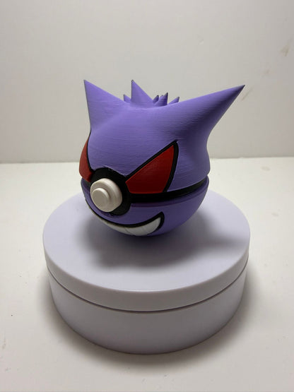 Pokébola Oscura Estilo Fantasma Impresión 3D PLA | Figura Decorativa Gamer - CreaLuDe3D