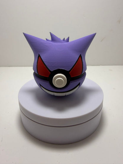 Pokébola Oscura Estilo Fantasma Impresión 3D PLA | Figura Decorativa Gamer - CreaLuDe3D