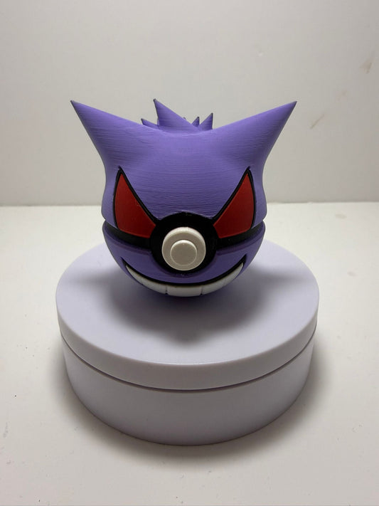 Pokébola Oscura Estilo Fantasma Impresión 3D PLA | Figura Decorativa Gamer - CreaLuDe3D