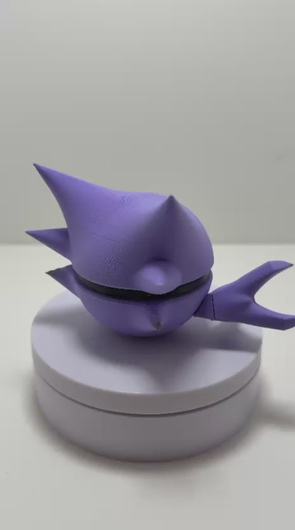 Pokébola Fantasma Impresión 3D Multicolor PLA | Figura Decorativa Estilo Criatura Fantasma