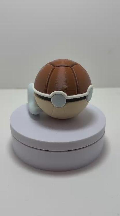 Pokébola Agua Estilo Tortuga Impresión 3D PLA | Figura Decorativa Gamer